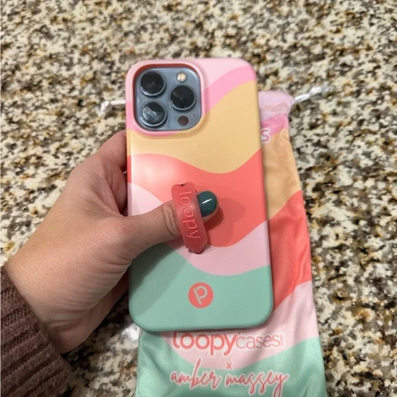 iPhone 13 Pro - Special Edition Amber Massey Sherbet color Loopy Case - Picture 3 of 3